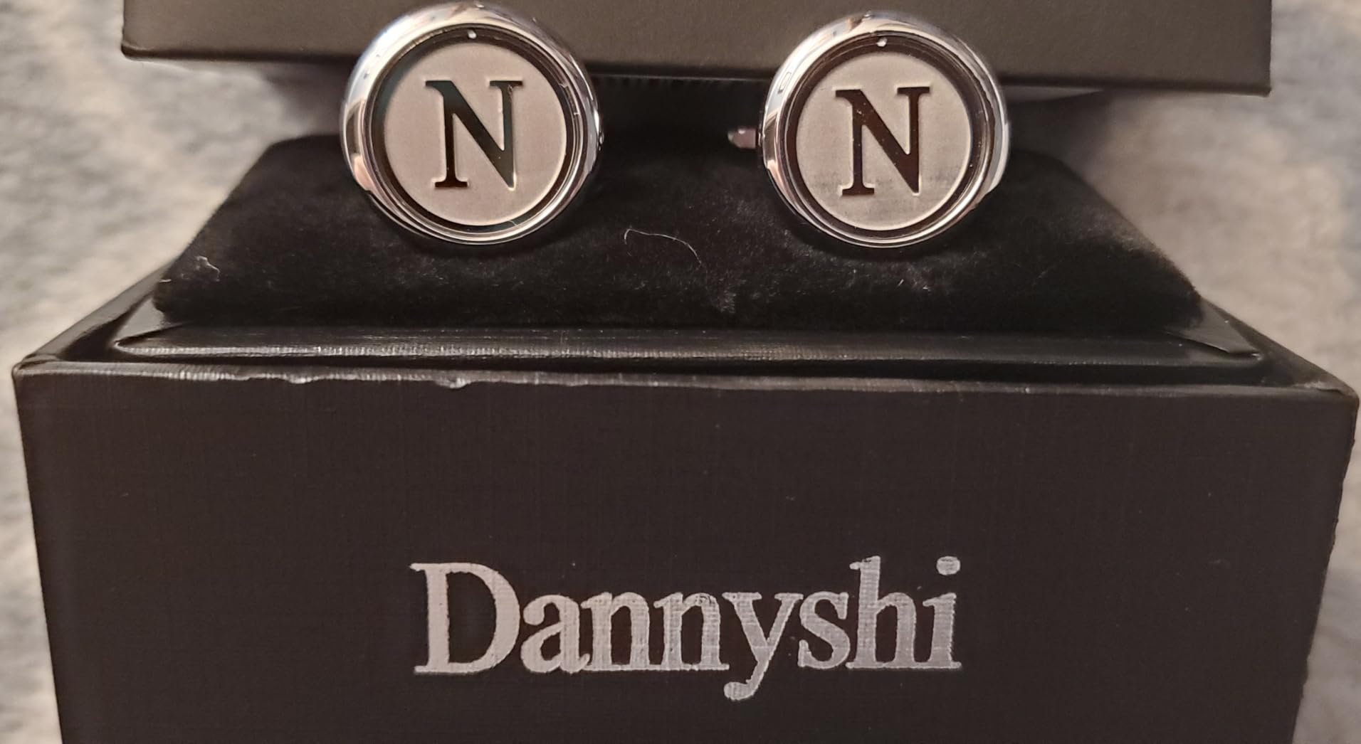 Mens Classic Stainless Steel Initial Cufflinks 26 Alphabet Initial Letter Cufflinks Business Wedding Shirts A-Z customer photo 1