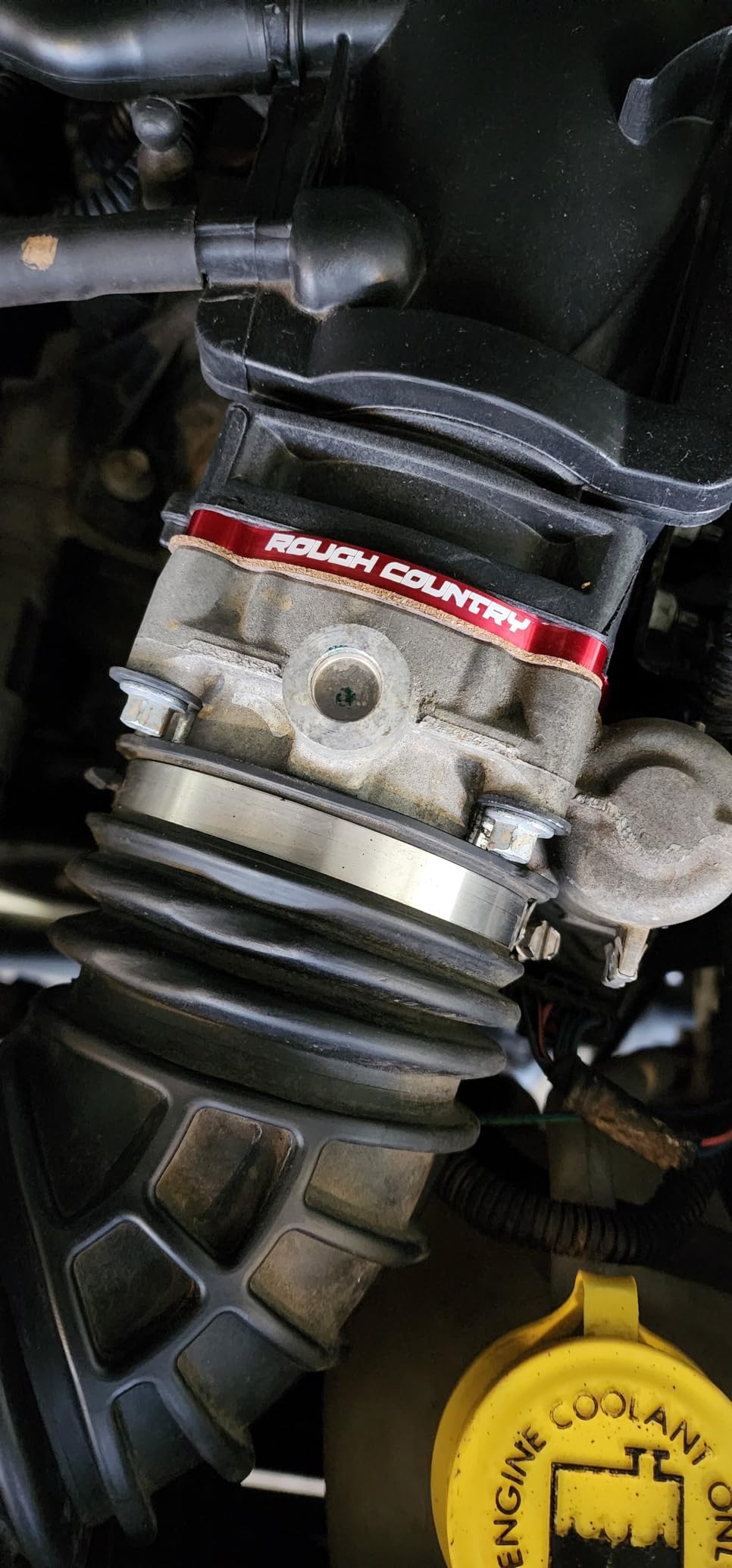 Rough Country Throttle Body Spacer for Jeep Wrangler JK/JL&JT | 3.6L - 10561,Black customer photo 1