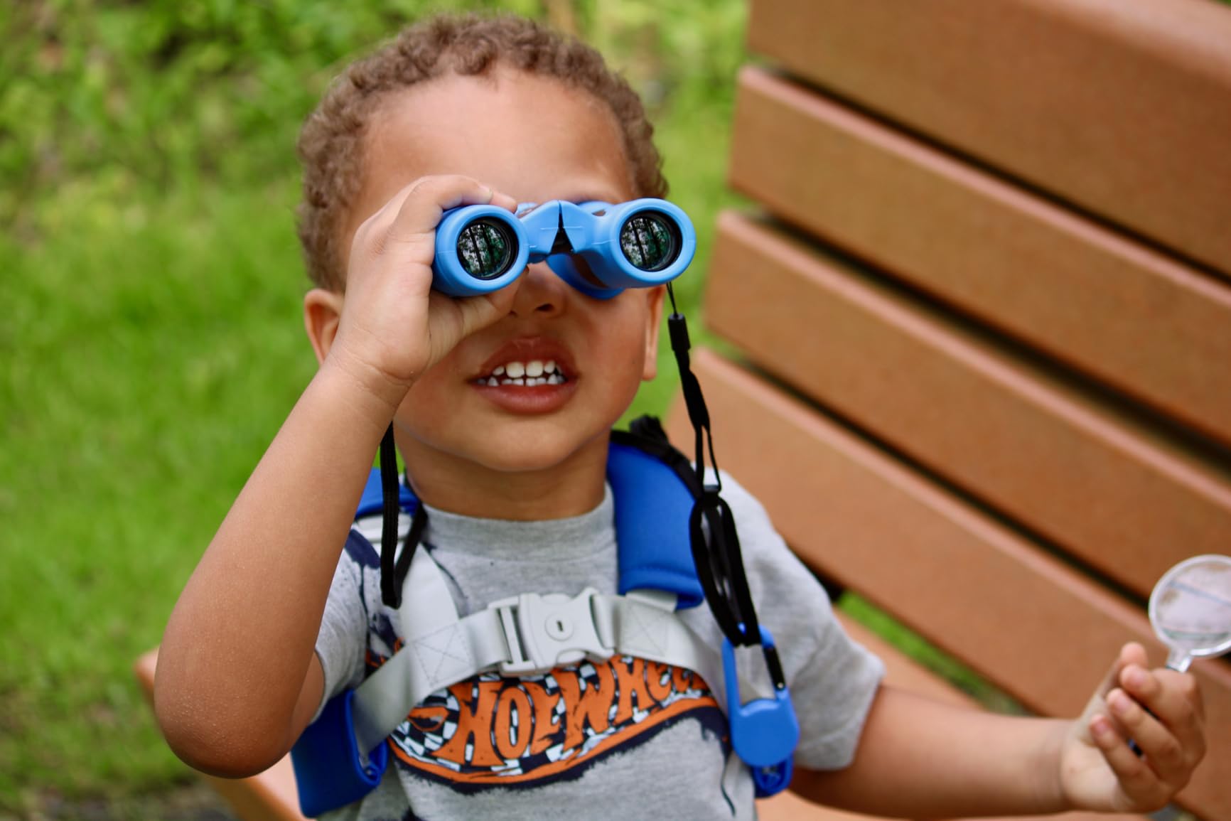 Binoculars for Kids – Perfect Toy for Little Boys and Girls – Extensive Set Incl. Magnifying Glass & Compass – Powerful Magnification 8X21 – 3 to 12 Year Old Kids for Toddler customer photo 2