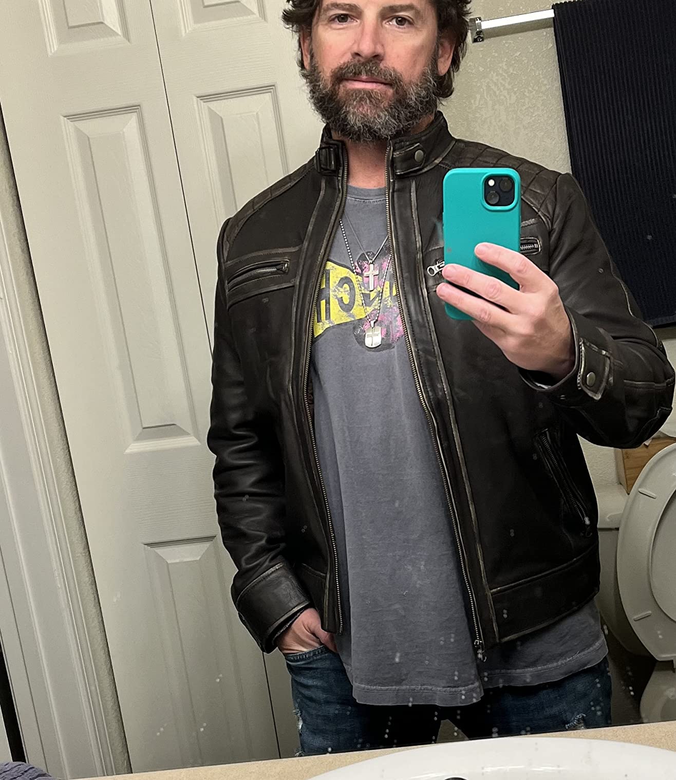 Artistry Leather Men's Motorcycle Jacket customer photo 1