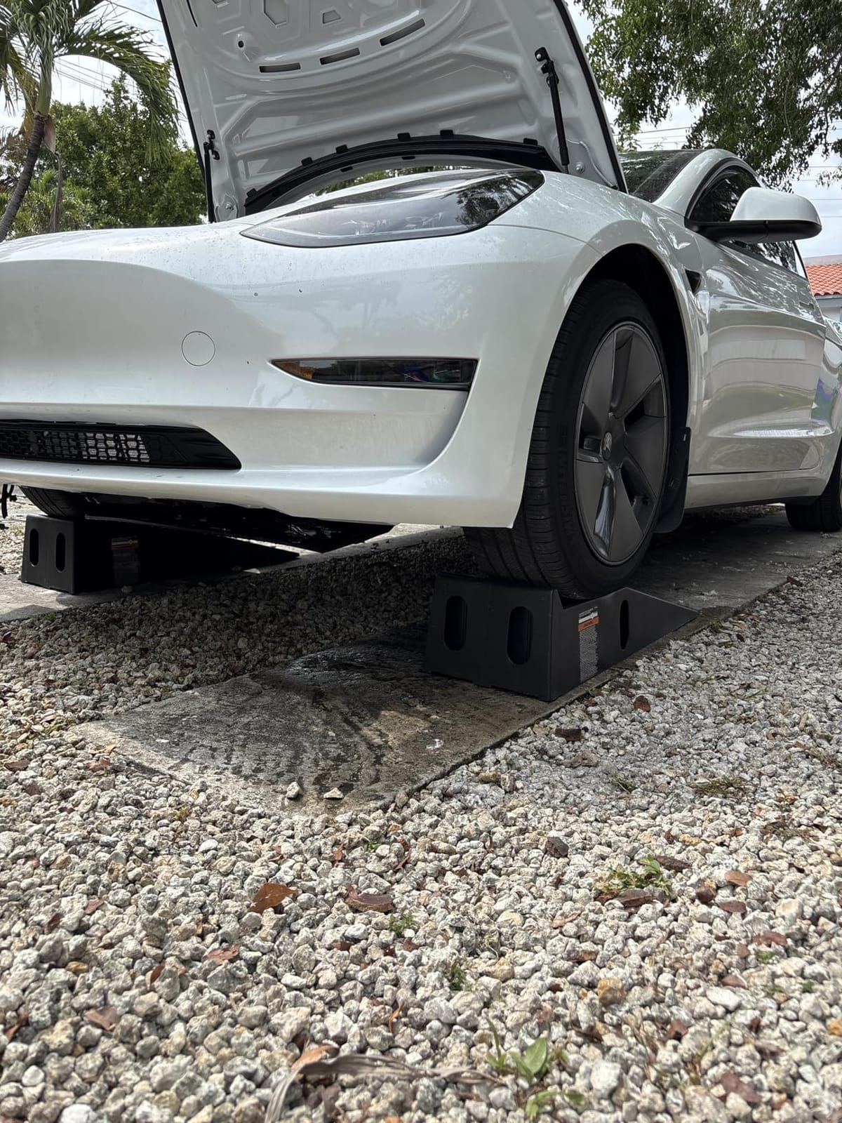 Ironton Poly Car Ramp Set, 12,000-Lb. GVW, 35.5in.L x 12in.W, 2-Pc. | High-impact construction, 6, 000-lb. capacity per ramp, Non-skid tread, Rubber feet, Fits cars/SUVs/trucks/vans customer photo 1