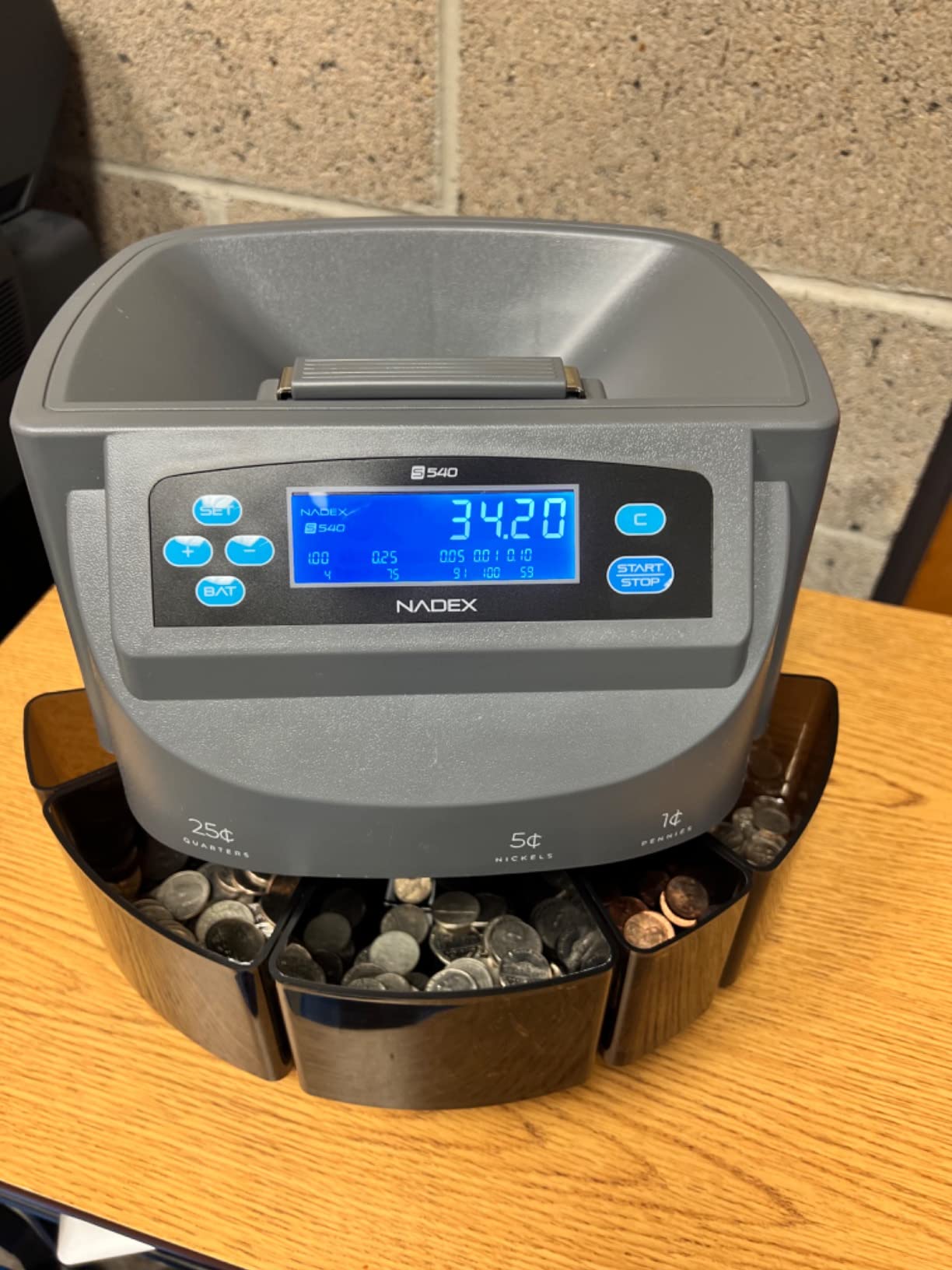 Nadex S540 Pro | Coin Counter, Sorter, and Wrapper | Sorts up to 300 Coins Per Minute | Comes with 48 Preformed Wrappers (Gray) customer photo 2
