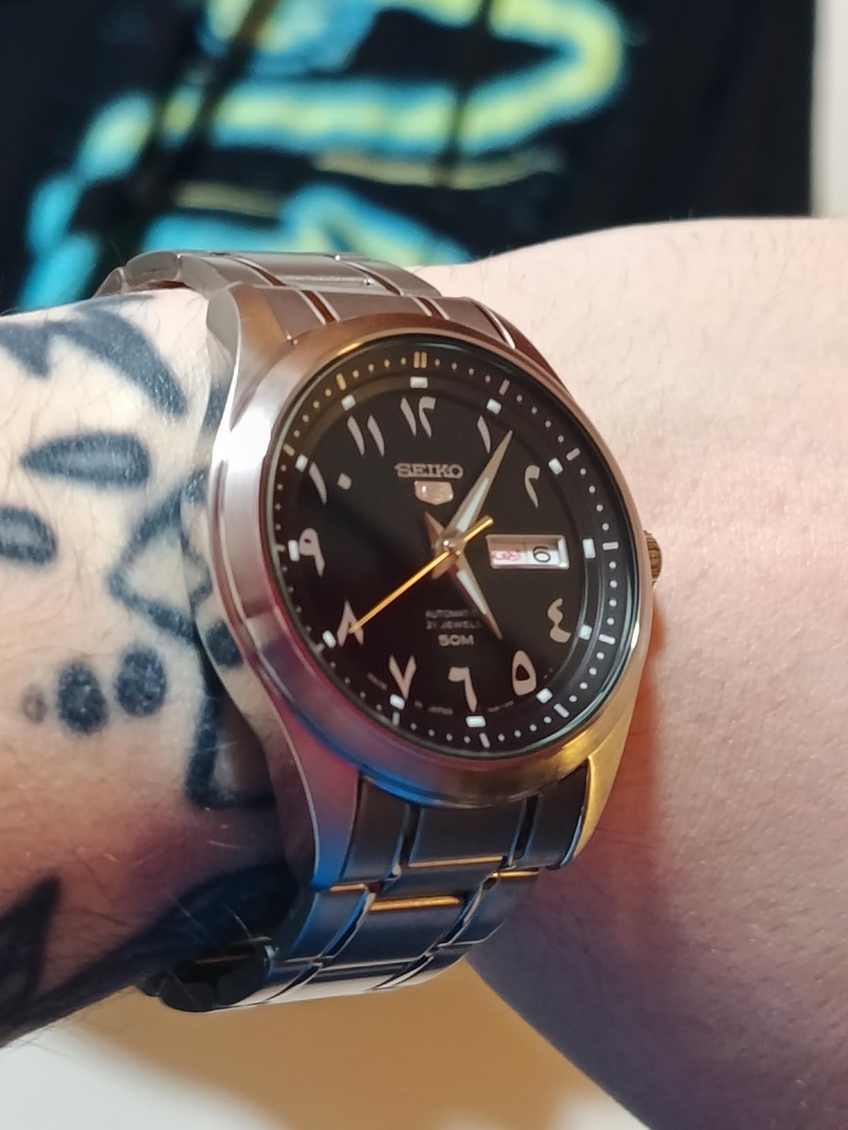 SEIKO 5 Automatic Black Eastern Arabic Dial Men's Watch SNKP21J1 customer photo 2