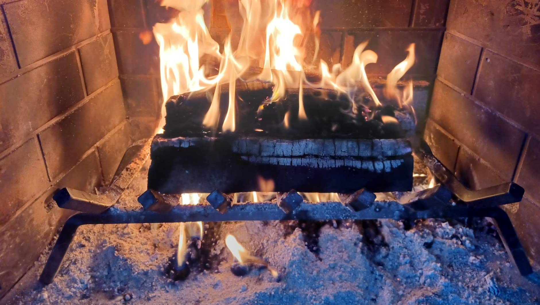 Fireplace Log Grate 30 inch 7 Bar Fire Grates Heavy Duty 3/4” Wide Solid Steel Indoor Chimney Hearth Outdoor Fire Place Kindling Tool Pit Wrought Iron Wood Stove Firewood Burning Rack Holder customer photo 1