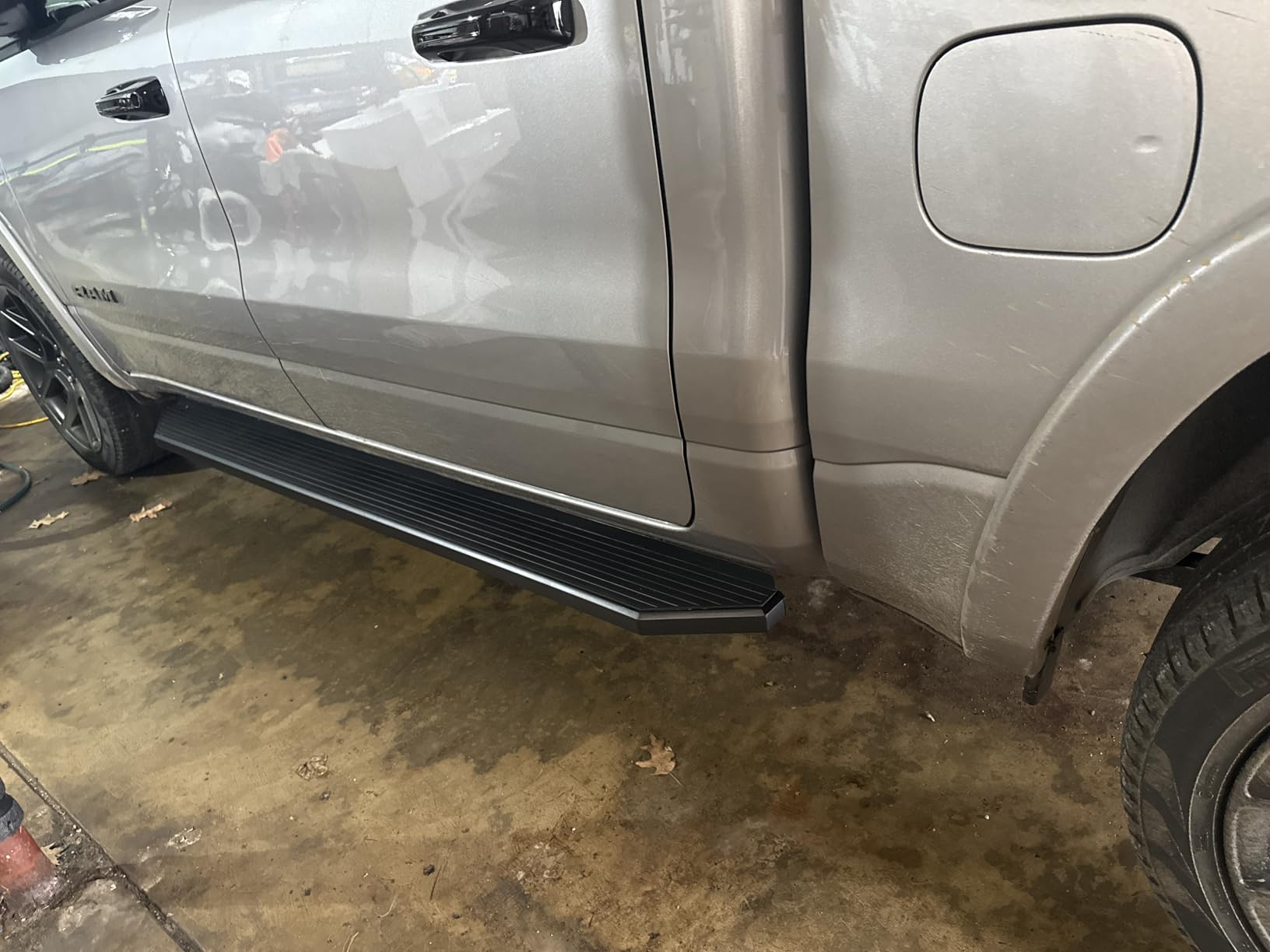 APS 6in (Black Stainless Steel Flat) Running Boards Compatible with Chevy Silverado GMC Sierra 1500 2019-2026 Crew Cab & 2500 HD 3500 HD 2020-2026 (Silverado 1500 LTD Sierra 1500 LD 2022) customer photo 1