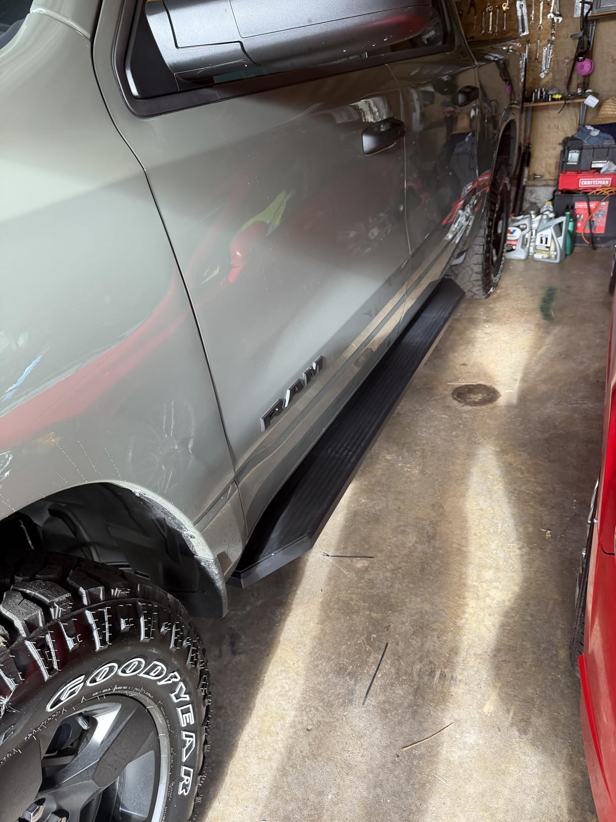 APS 6in (Black Stainless Steel Flat) Running Boards Compatible with Chevy Silverado GMC Sierra 1500 2019-2026 Crew Cab & 2500 HD 3500 HD 2020-2026 (Silverado 1500 LTD Sierra 1500 LD 2022) customer photo 2