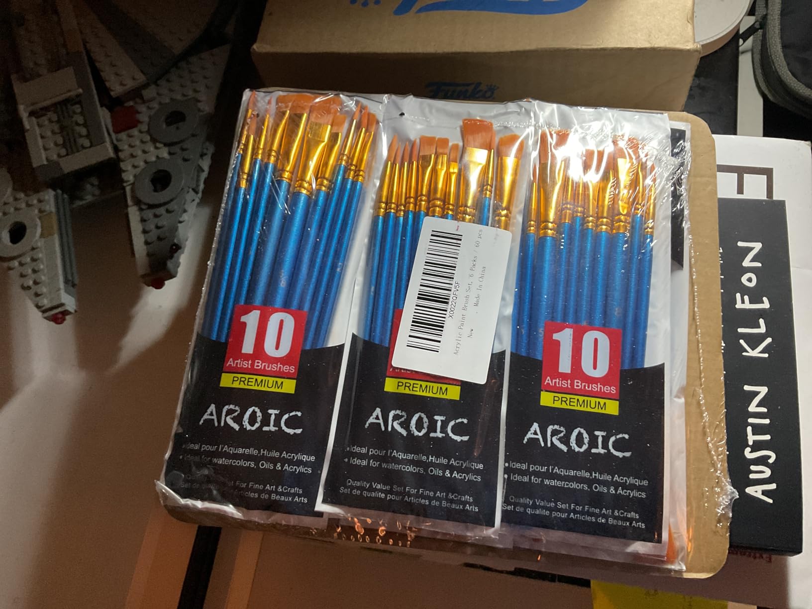AROIC 60 Pcs Paint Brushes, Acrylic Paint Brush Set for Oil & Watercolor customer photo 2