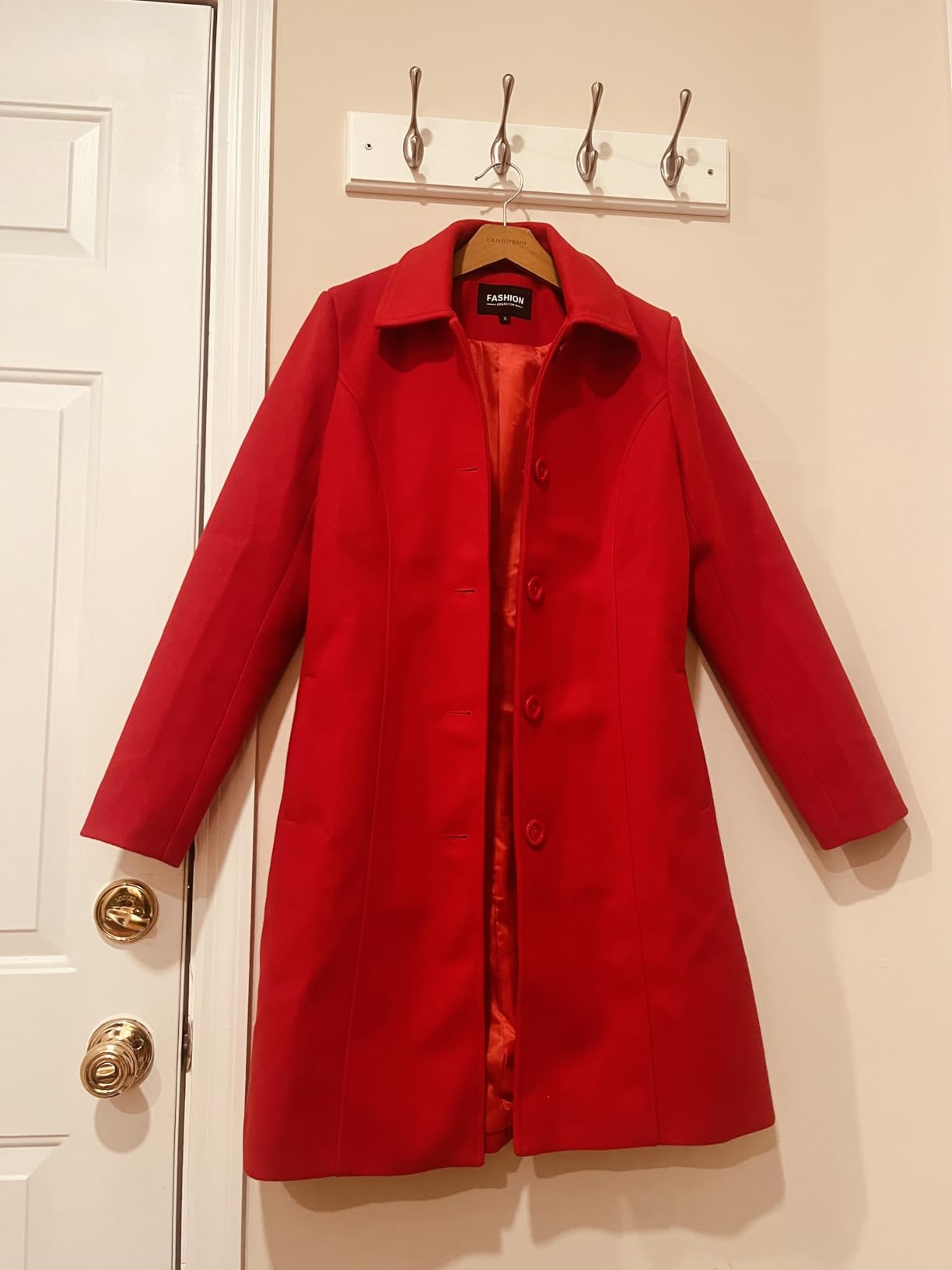 Jenkoon Women's Wool Trench Coat Winter Long Thick Overcoat Walker Coats customer photo 2