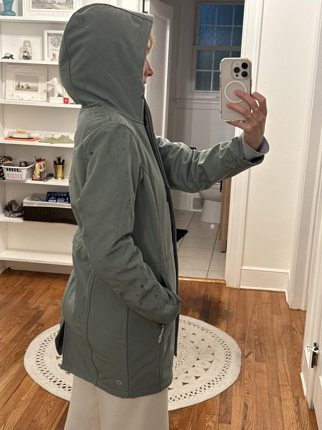 Outdoor Ventures Women's Waterproof Fleece Lined Hooded Softshell Rain Coat customer photo 2