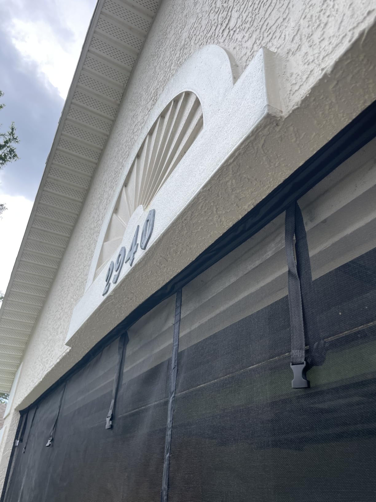 Garage Door Screen for 2 Car, 16x7 ft Magnetic Closure Fiberglass Mesh Net customer photo 1