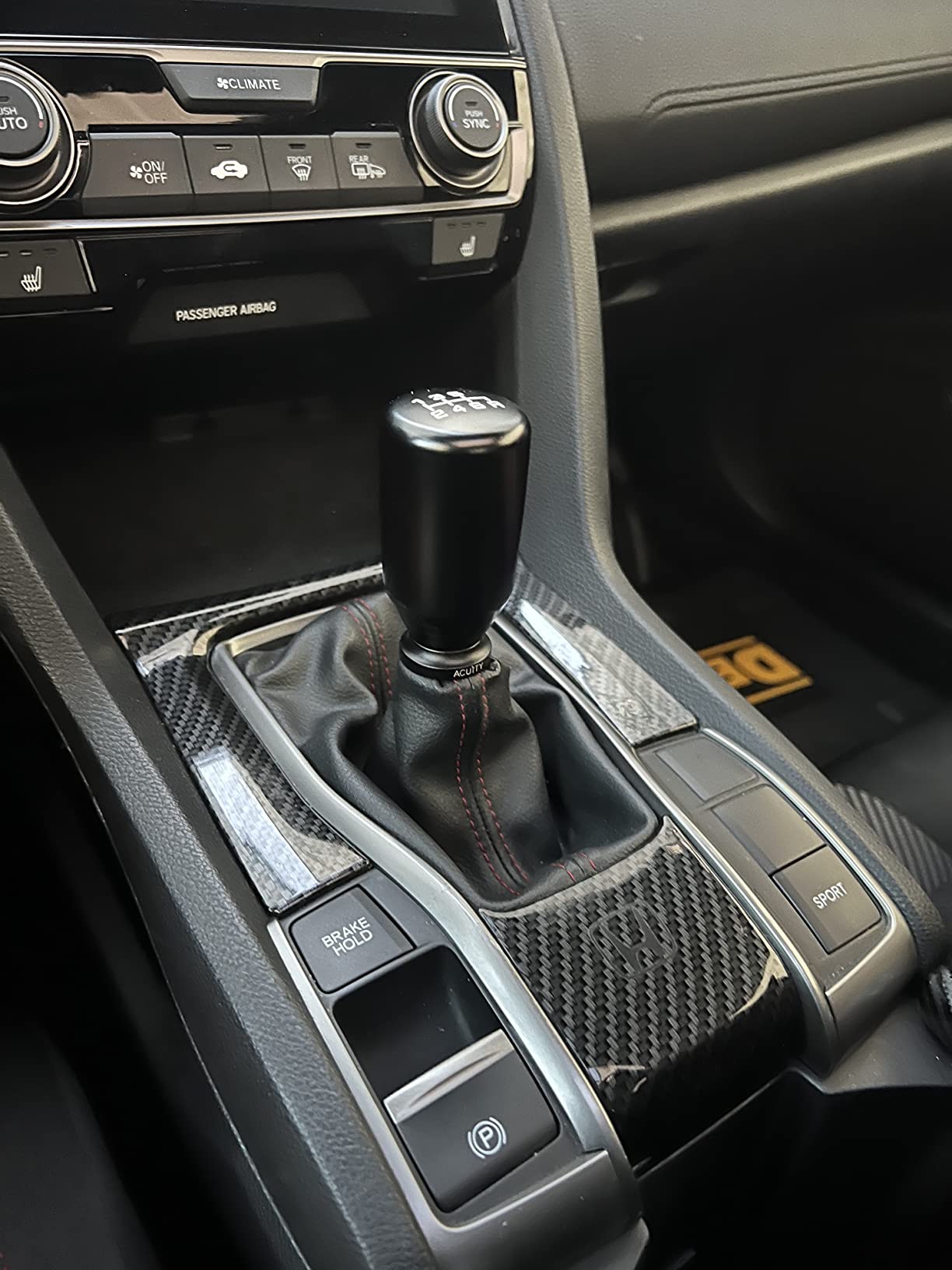 Acuity Adjustable Short Throw Shifter Compatible with 2016-19 Honda Civic/Si/Type-R 6MT customer photo 2
