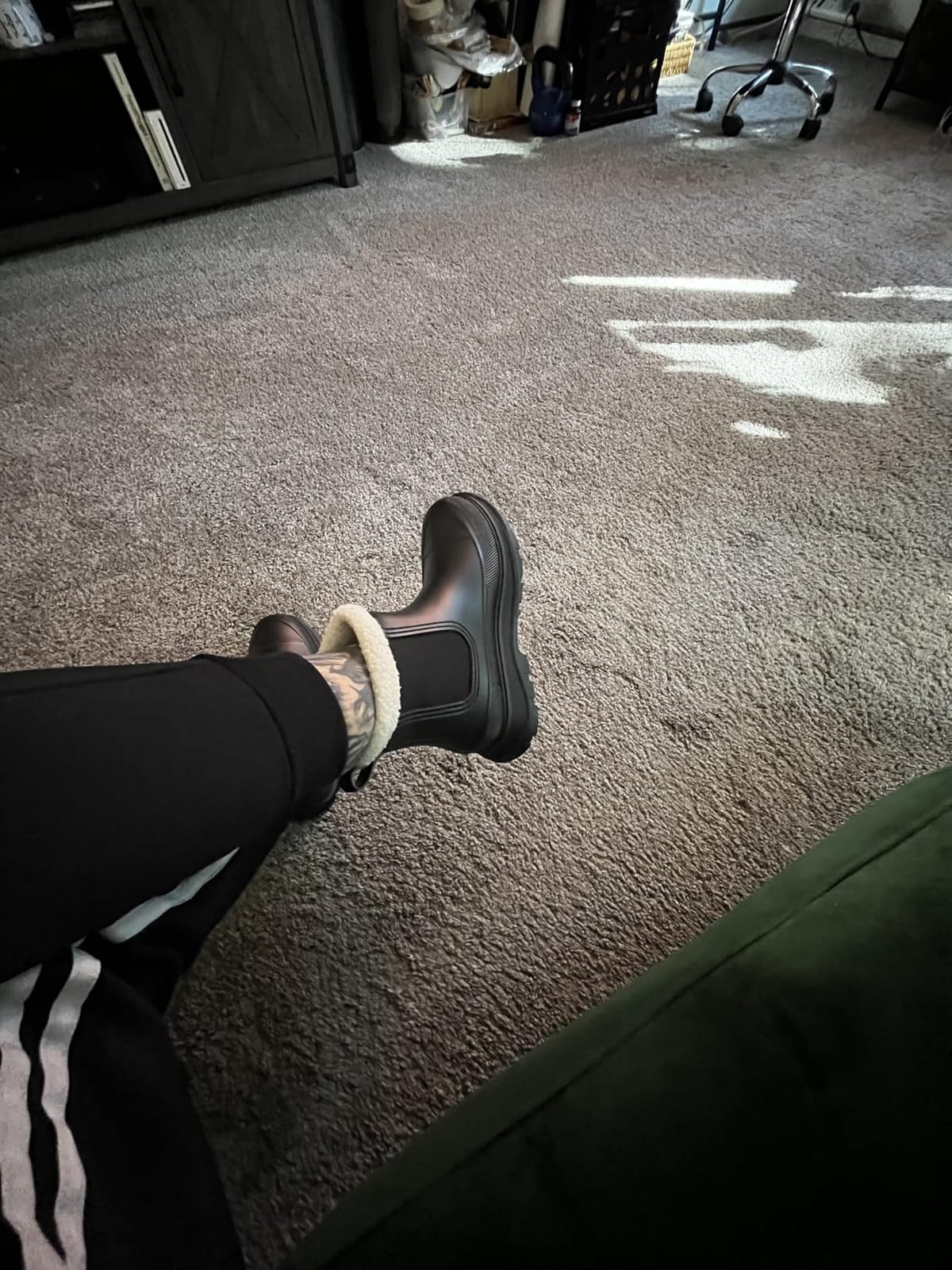 Women's Short Rain Boots Waterproof Slip On Ankle Chelsea Booties customer photo 2