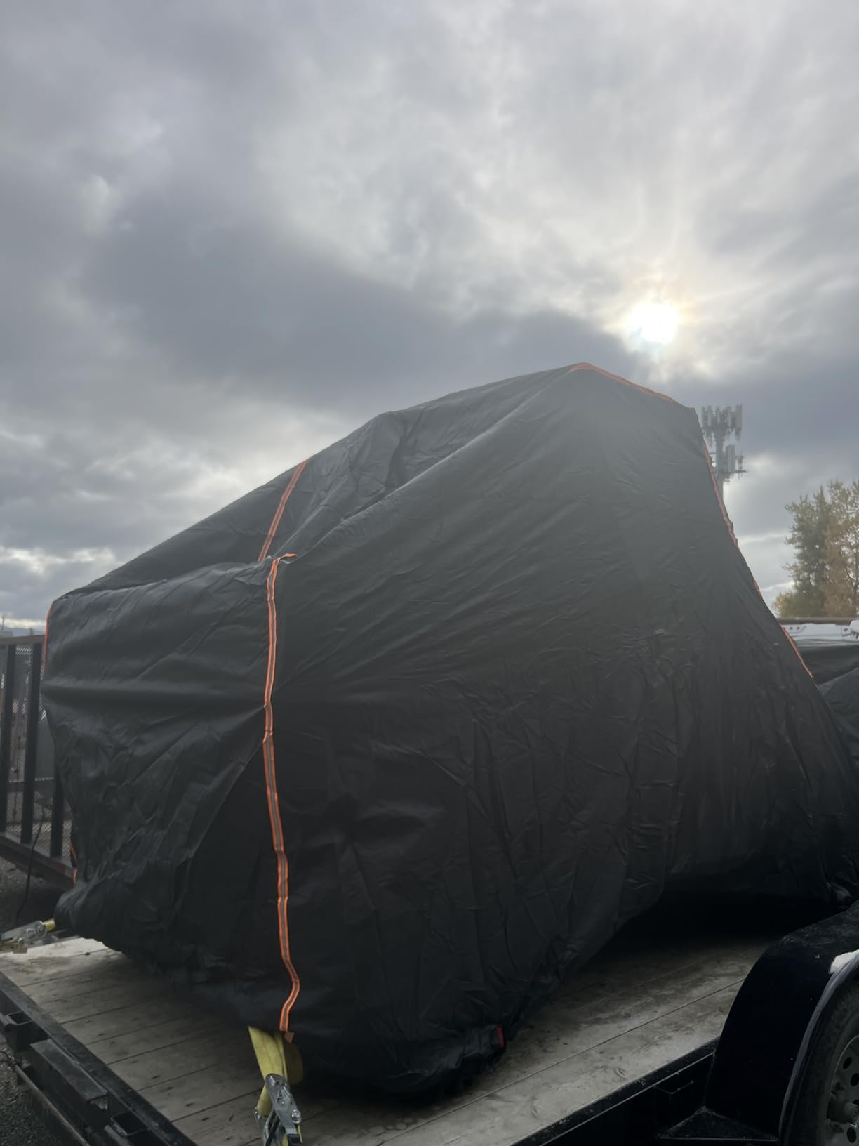 KEMIMOTO UTV Cover 2 Seater All-Weather Protection, Compatible with Polaris Ranger XP 1000/ Mule/Pioneer/Wolverine/CFMOTO UForce, Ranger Cover 2-3 Seater PU Oxford Cloth Windproof Medium Size customer photo 2