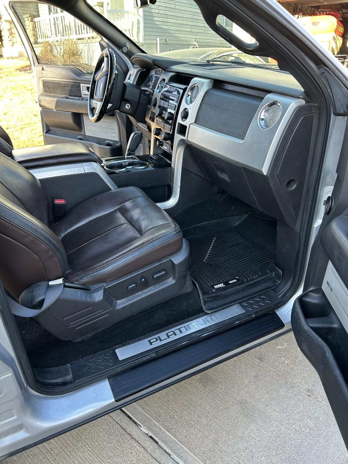 Husky Liners Weatherbeater Floor Mats | Fits 2015-2026 Ford F-150, 2022-2026 Lightning, SuperCrew (Crew Cab) w/Carpet & w/Out Fold Flat Storage | Front & 2nd Row, 3-pc Black - 94041 customer photo 1