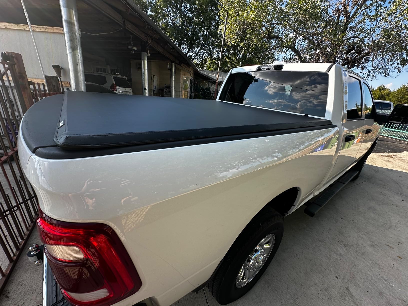 OEDRO Soft Quad Fold Truck Bed Tonneau Cover Compatible with Dodge Ram 1500 2002-2026 (Inclu. Classic & New), Fit fir Dodge Ram 2500 3500 2003-2026, Fleetside 6.4 Ft Bed w/o Ram Box customer photo 2