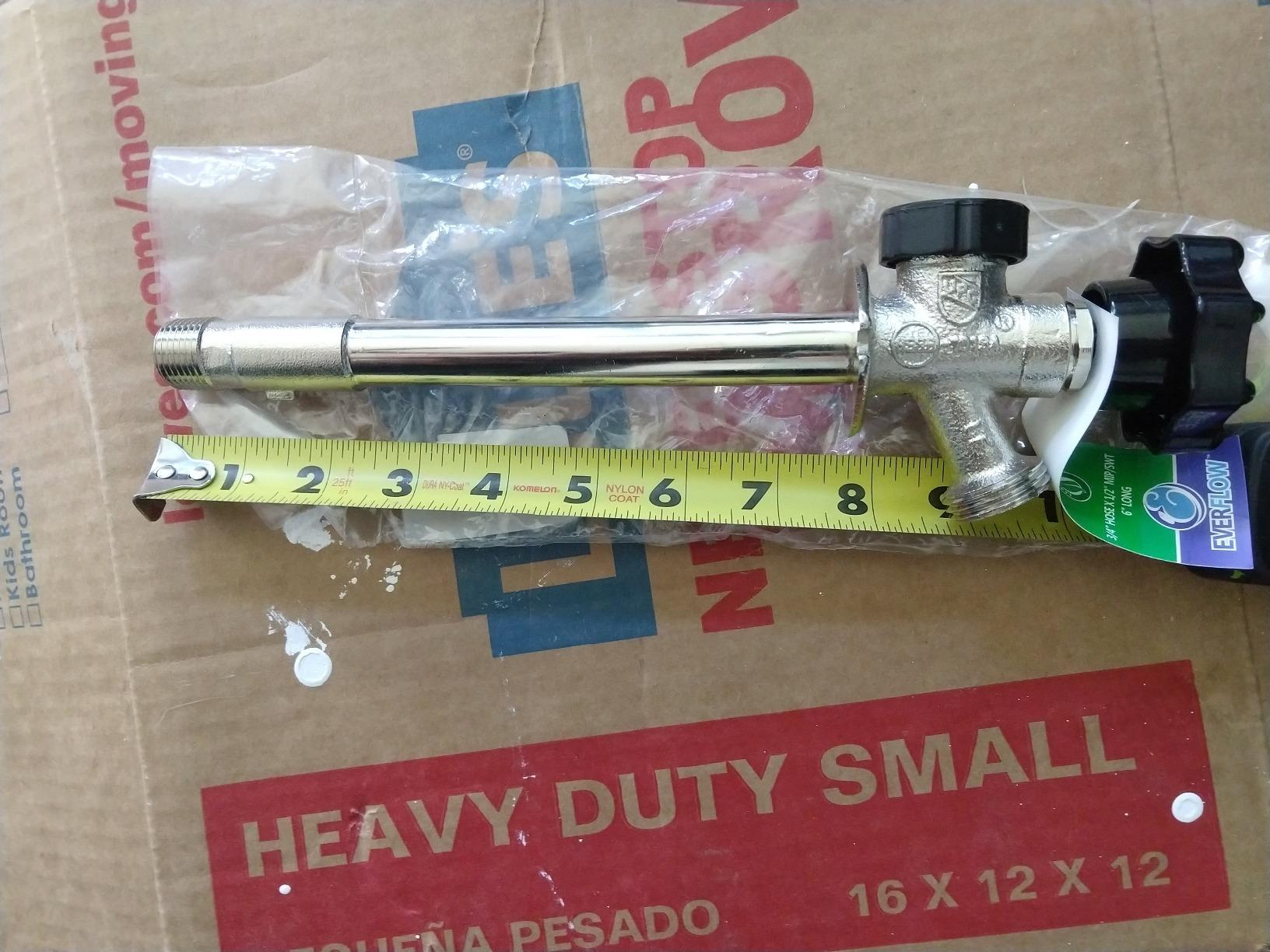 Midline Valve 6 Inch Frost-Free Anti-Siphon Sillcock with Integral Vacuum Breaker – Chrome-Plated Brass, Lead-Free, 1/2