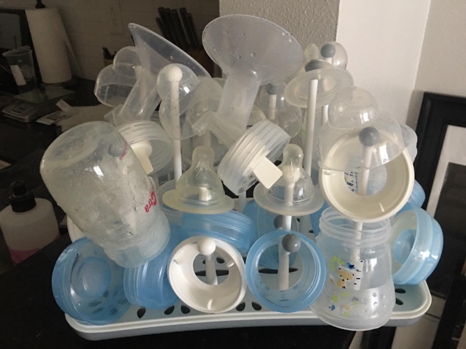 Termichy Baby Bottle Drying Rack: Space-Saving with 13 Hooks & Drain Tray customer photo 1