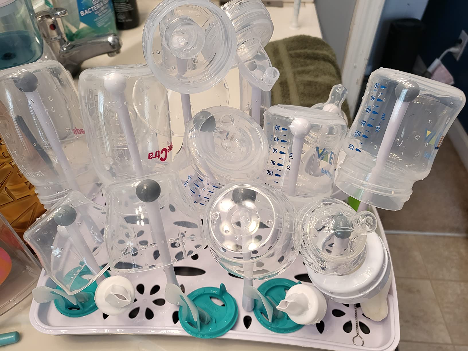 Termichy Baby Bottle Drying Rack: Space-Saving with 13 Hooks & Drain Tray customer photo 2