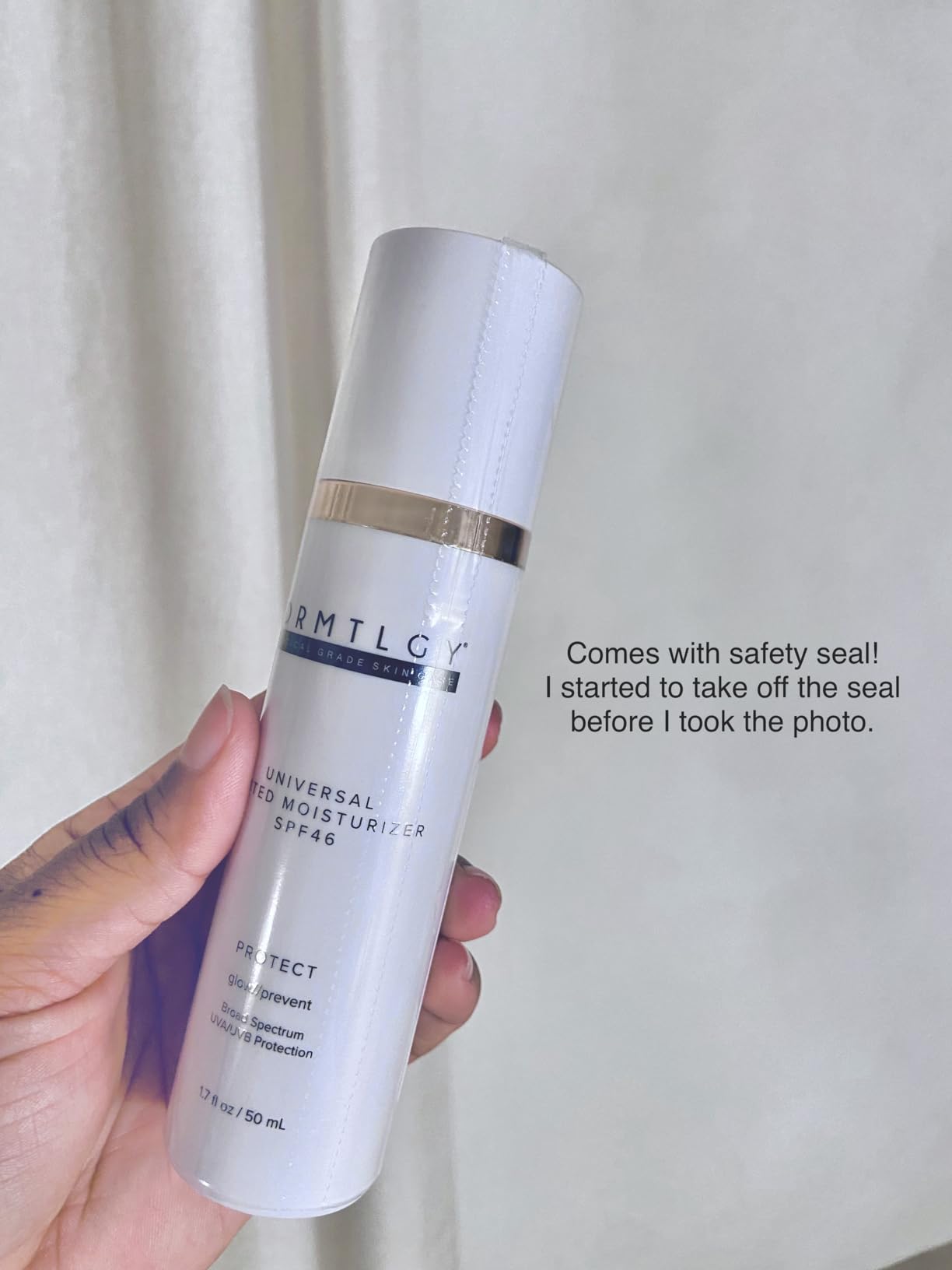 DRMTLGY Universal Tinted Moisturizer SPF 46, Dewy Tinted Sunscreen customer photo 1