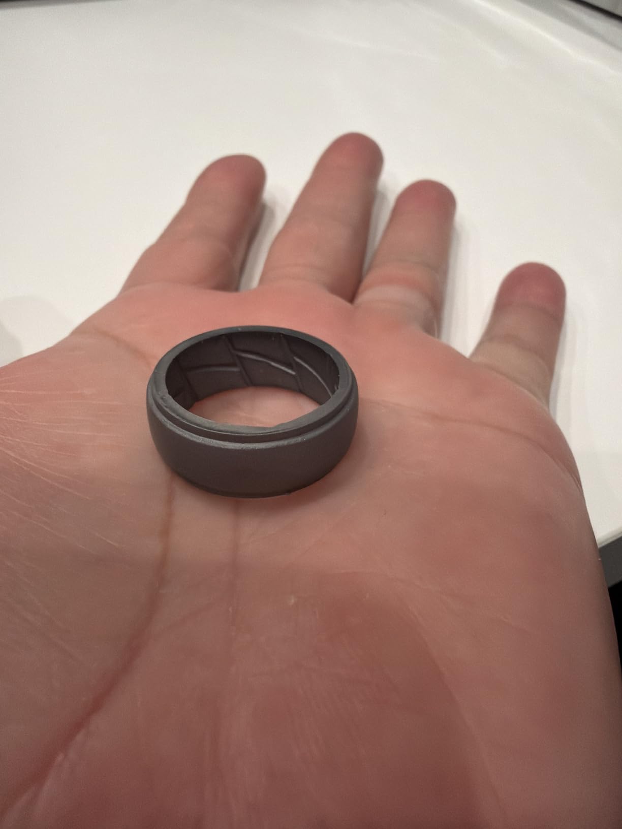 ThunderFit Men's Silicone Rings, Breathable Rubber Bands, 10mm Wide customer photo 1