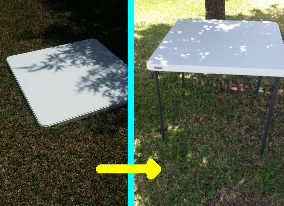 LIFETIME 80783 37-Inch Commercial Grade Square Folding Card Table, White Granite customer photo 2