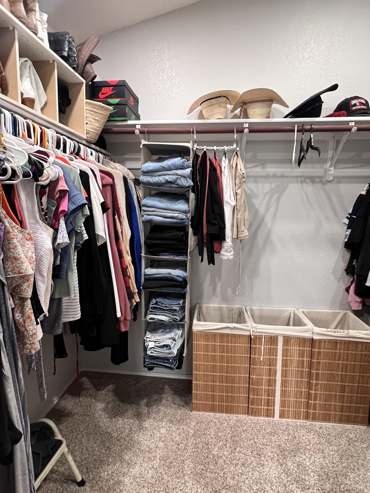 YOUDENOVA Hanging Closet Organizer and Storage, 6-Shelf, Grey customer photo 2