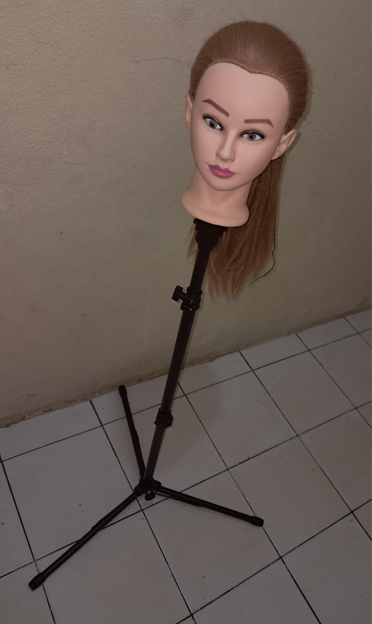 Klvied Wig Stand Tripod, Adjustable 34.64-51.48in, 0.8in Top Base customer photo 1