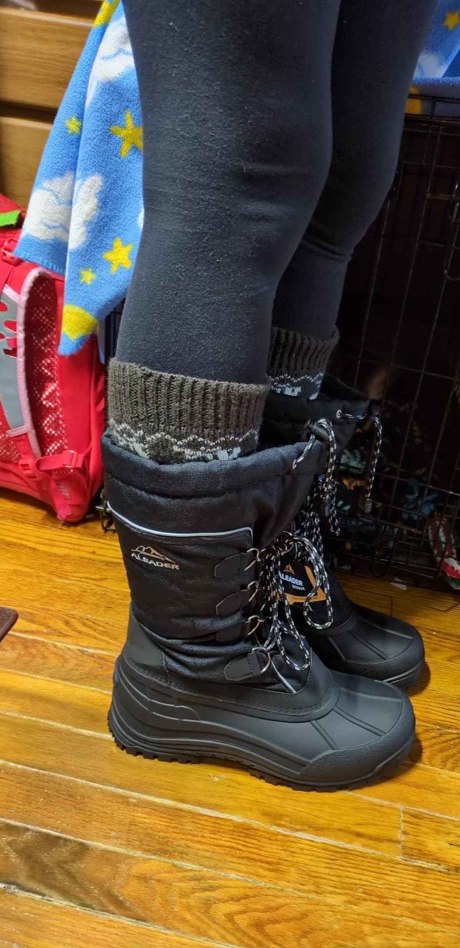 ALEADER Men's Winter Waterproof Insulated Shell Warm Inner Comfortable Outdoor Snow Boots customer photo 2