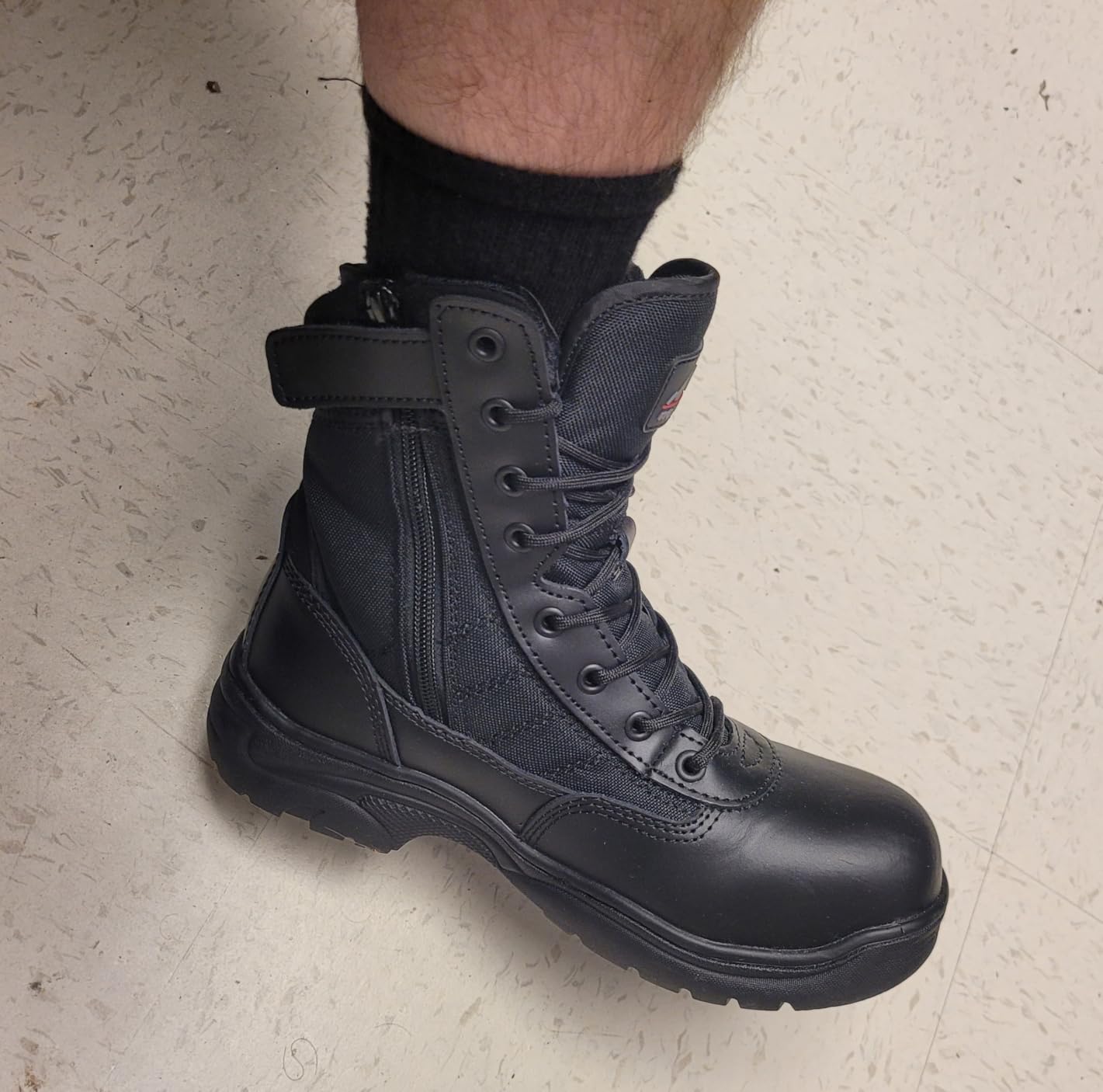 NORTIV 8 Men's Steel Toe Work Boots Side Zipper customer photo 1