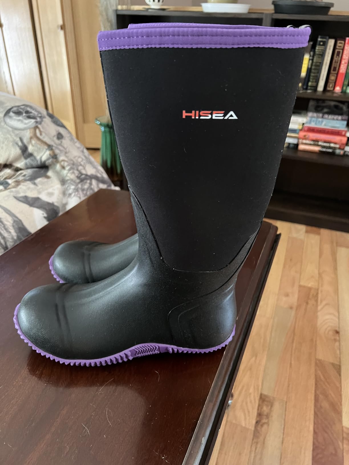 HISEA Women's Rain Boots Waterproof Insulated Neoprene Rubber Mud Boots customer photo 2