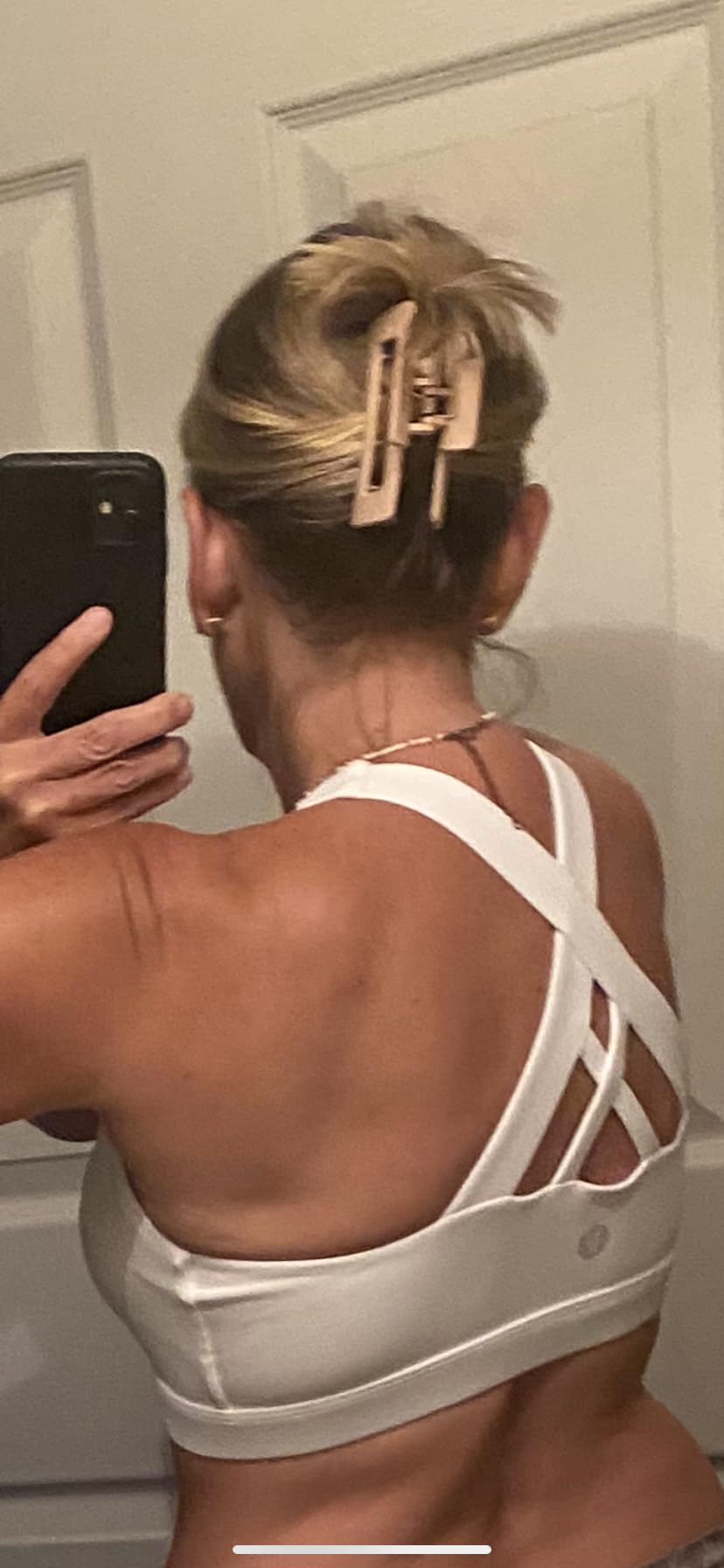 RUNNING GIRL Sports Bras for Women,Padded Strappy Sports Bras Criss-Cross Back Medium Support Sports Bras with Removable Cups customer photo 1