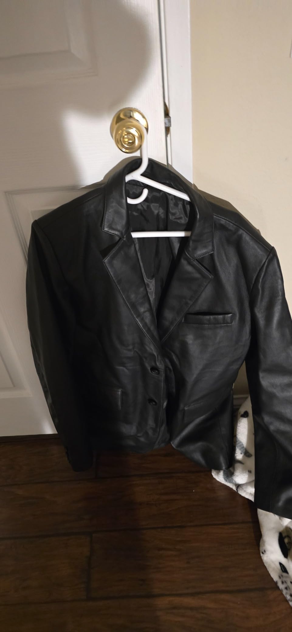 Blingsoul Men's Leather Car Coat - Real Lambskin Long Leather Jacket Men, Mid-Thigh Genuine Leather Coat for Men customer photo 1