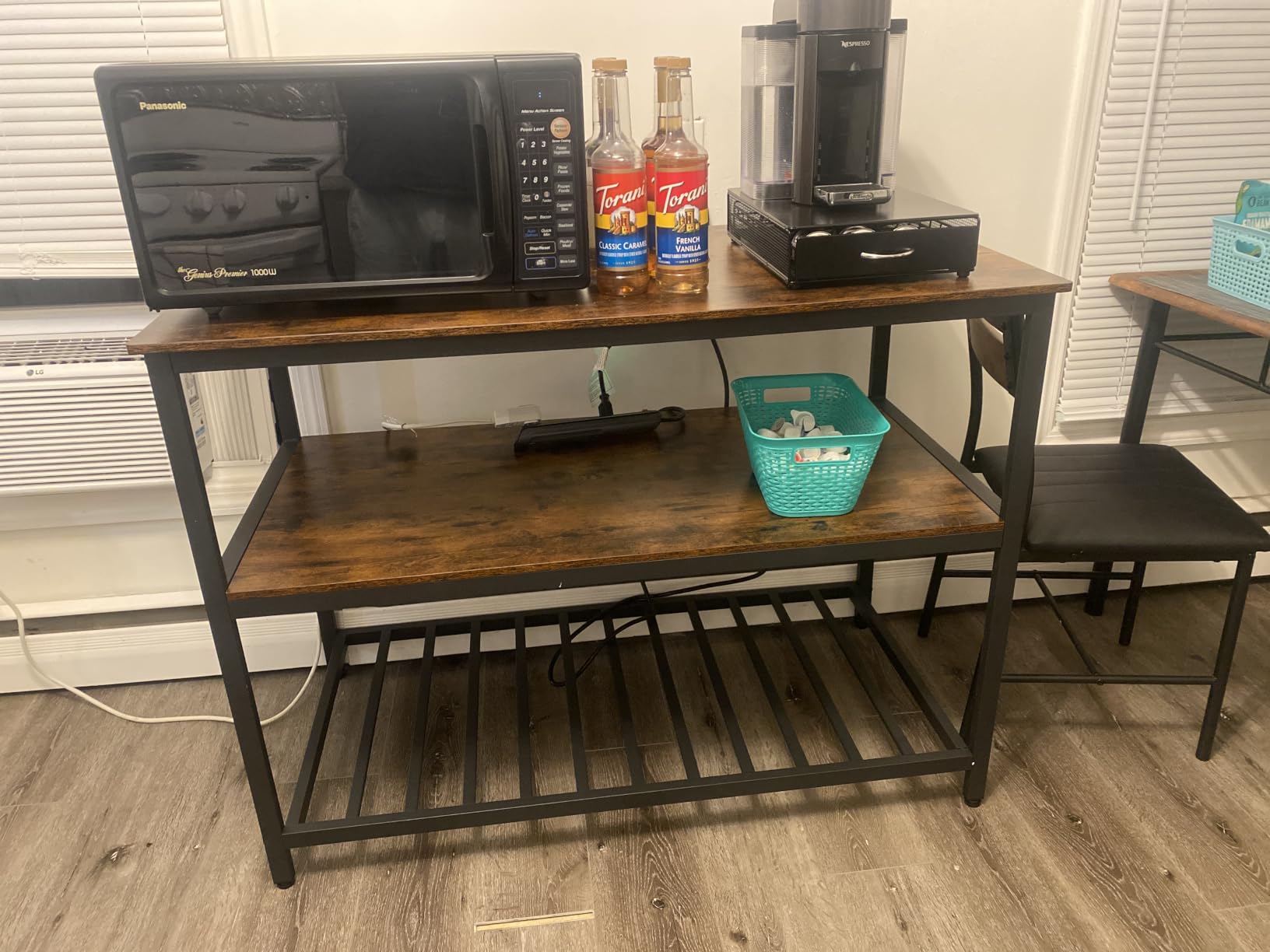 VASAGLE Kitchen Island with 3 Shelves, Storage Cabinet, Steel Structure customer photo 2