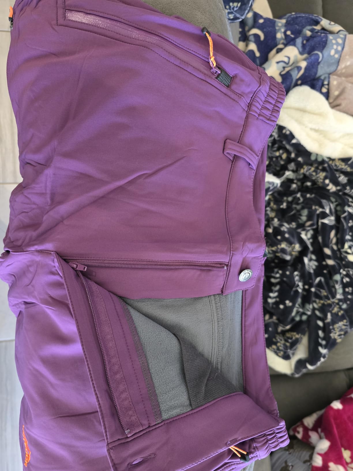 TACVASEN Men's Winter Snow Ski Pants Fleece Lined Waterproof Hiking Work customer photo 1