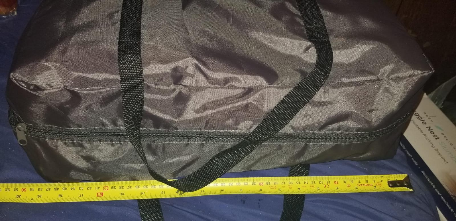 Baby Delight Slumber Deluxe Rocking Bassinet, Portable Baby Bassinet, Removable Canopy, Charcoal Tweed customer photo 1