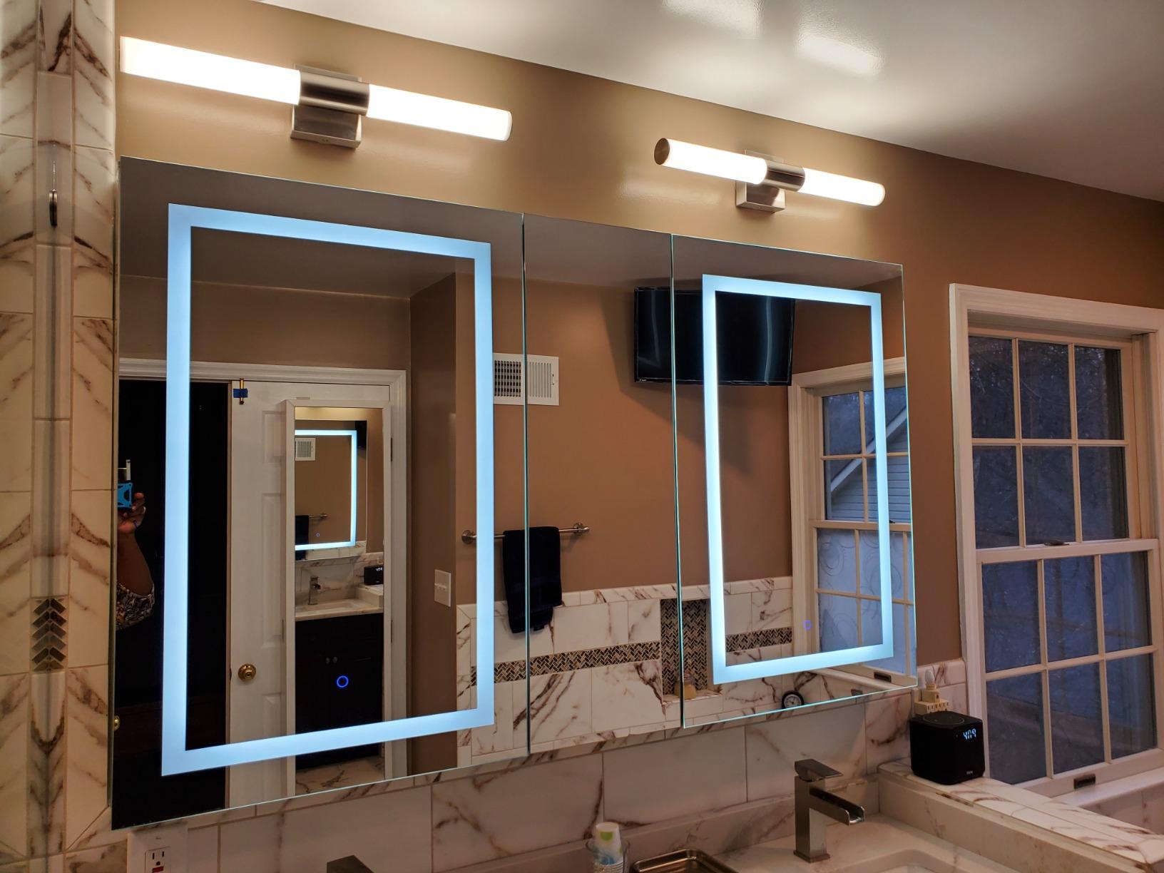 mirrea 48in LED Vanity Lights for Bathroom Brushed Nickel,Cold White 5000K customer photo 2