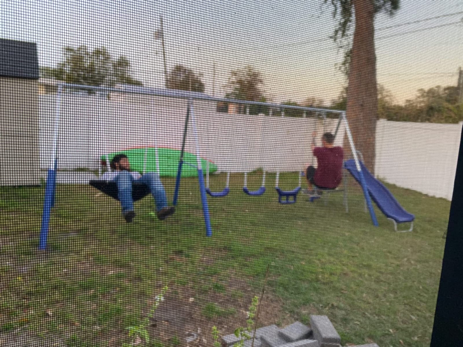 Fun Forever - 8 User Metal Swing Set for Backyard with Slide, 800lbs. Max customer photo 2