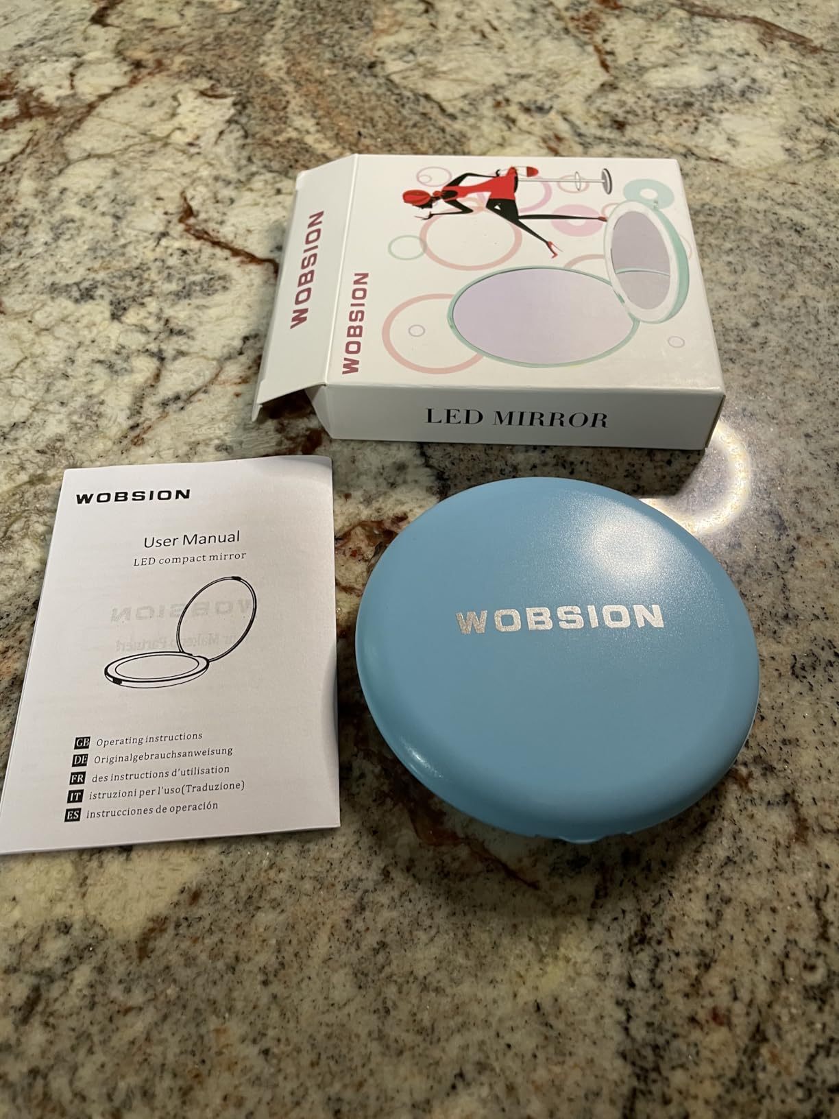 WOBSION LED Compact Mirror with 10X Magnification customer photo 1