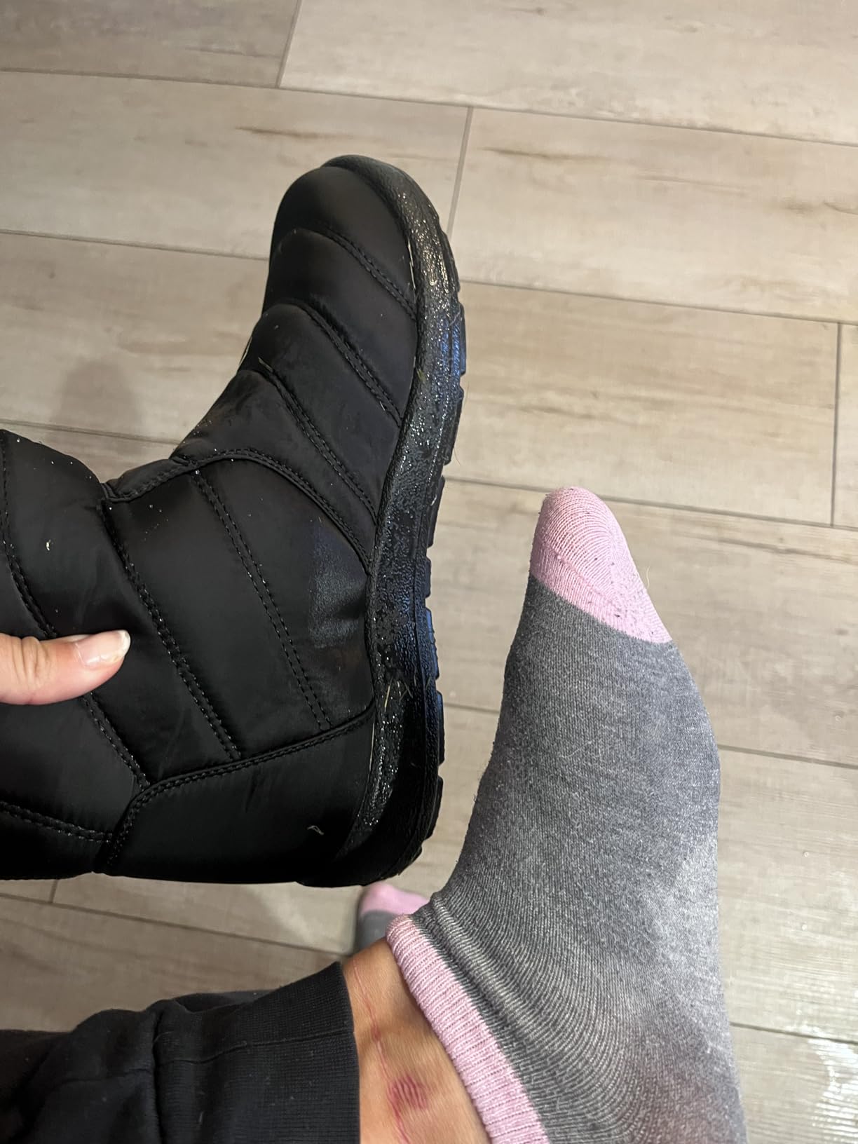Hsyooes Snow Boots for Women Winter Boots Waterproof customer photo 2