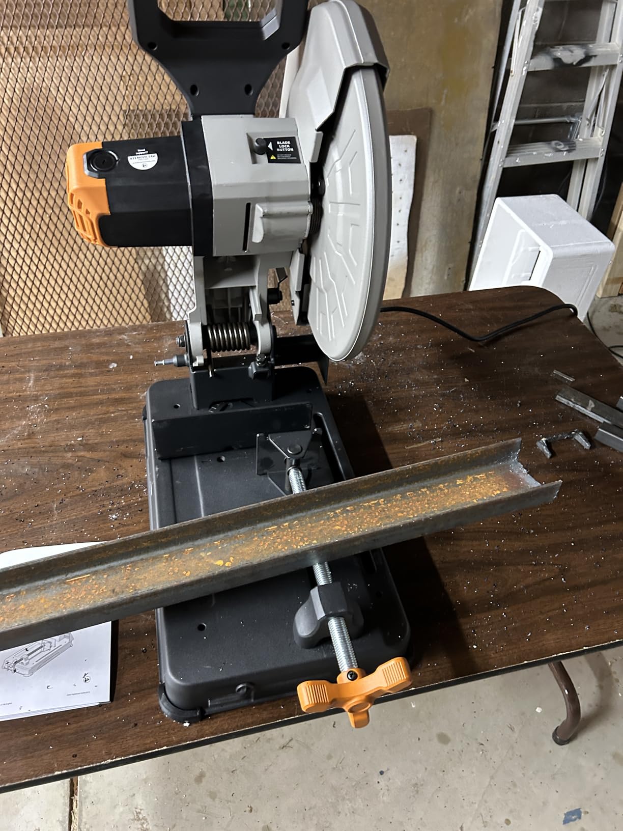 Evolution Power Tools R355CPS 14-Inch Chop Saw Multi Purpose, Multi-Material Cutting Cuts Metal, Plastic, Wood & More Miter Cut up to 45˚ Degrees TCT Blade Included customer photo 1