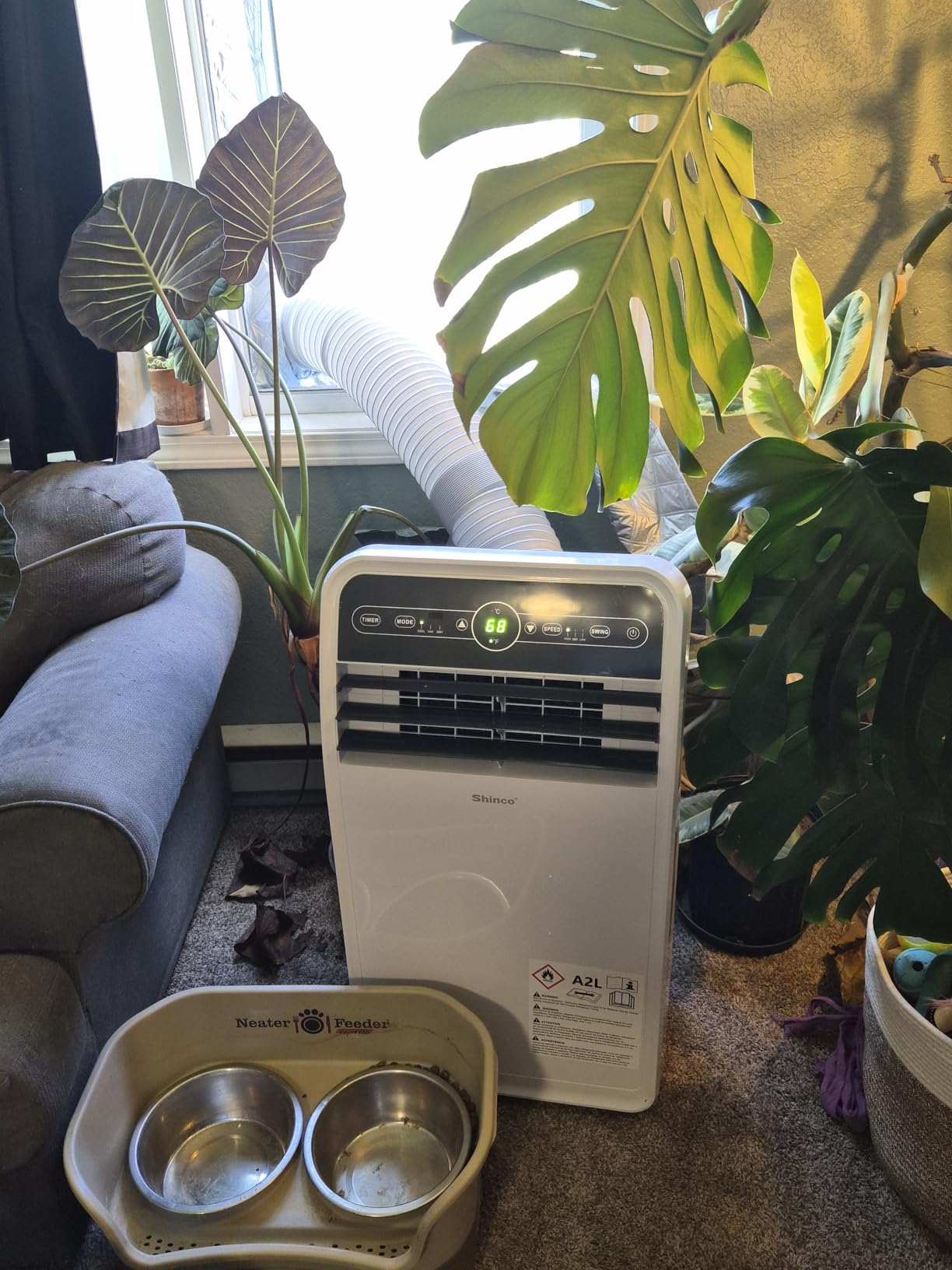 Shinco 12,000 BTU(7,500 BTU SACC) Portable Air Conditioner, Portable AC Unit with Built-in Cool, Dehumidifier&Fan Modes for Room up to 450 sq.ft, with Remote Control, 24 Hour Timer, Installation Kit customer photo 1