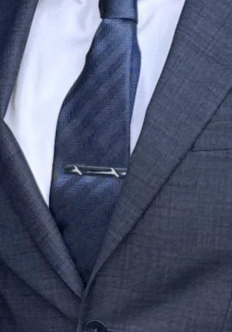 MOZETO Tie Clips for Men, Black Gold Blue Silver Tie Bar Set for Regular Ties, Luxury Box Gift Ideas customer photo 1