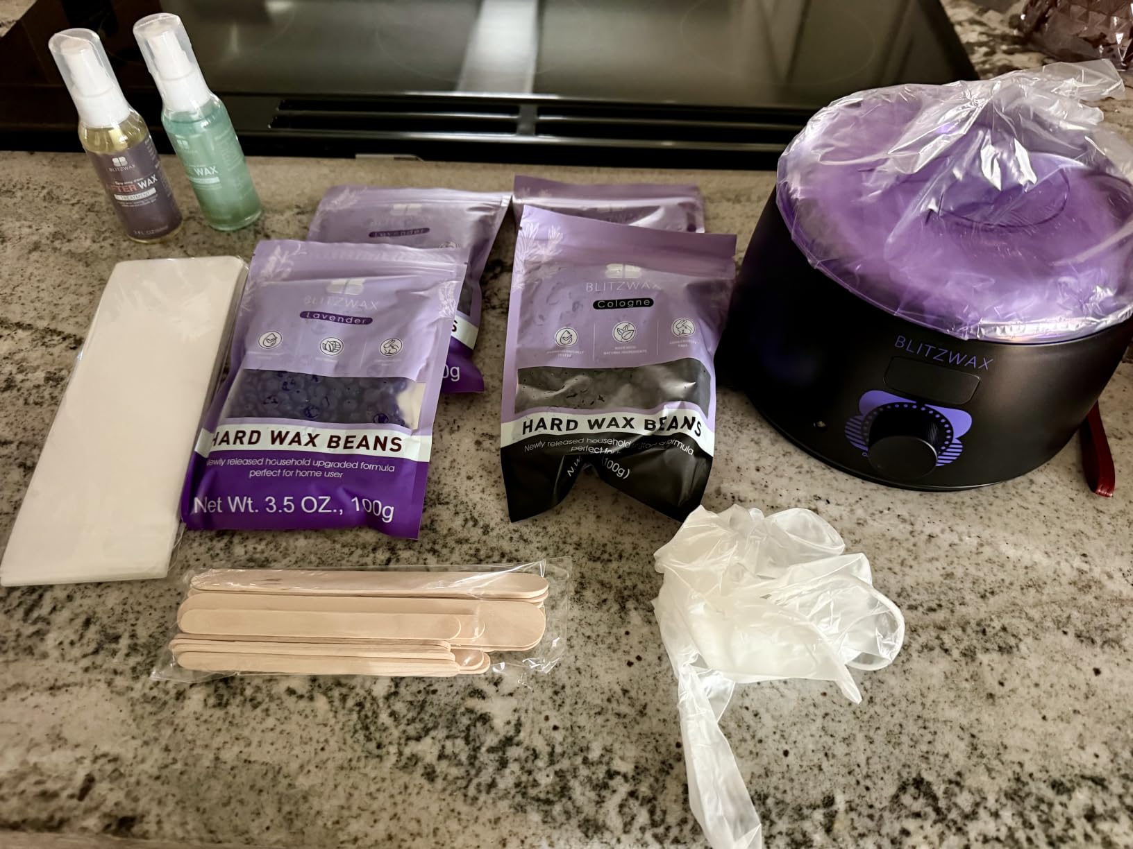 BLITZWAX Waxing Kit for Women, Hard Wax Warmer, Brazilian Bikini Face Body customer photo 2