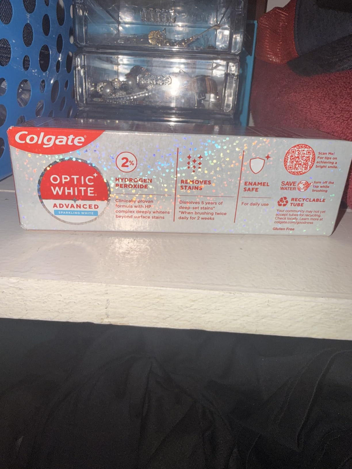 Colgate Optic White Advanced Hydrogen Peroxide Toothpaste, 3 Pack, 3.2 oz customer photo 2