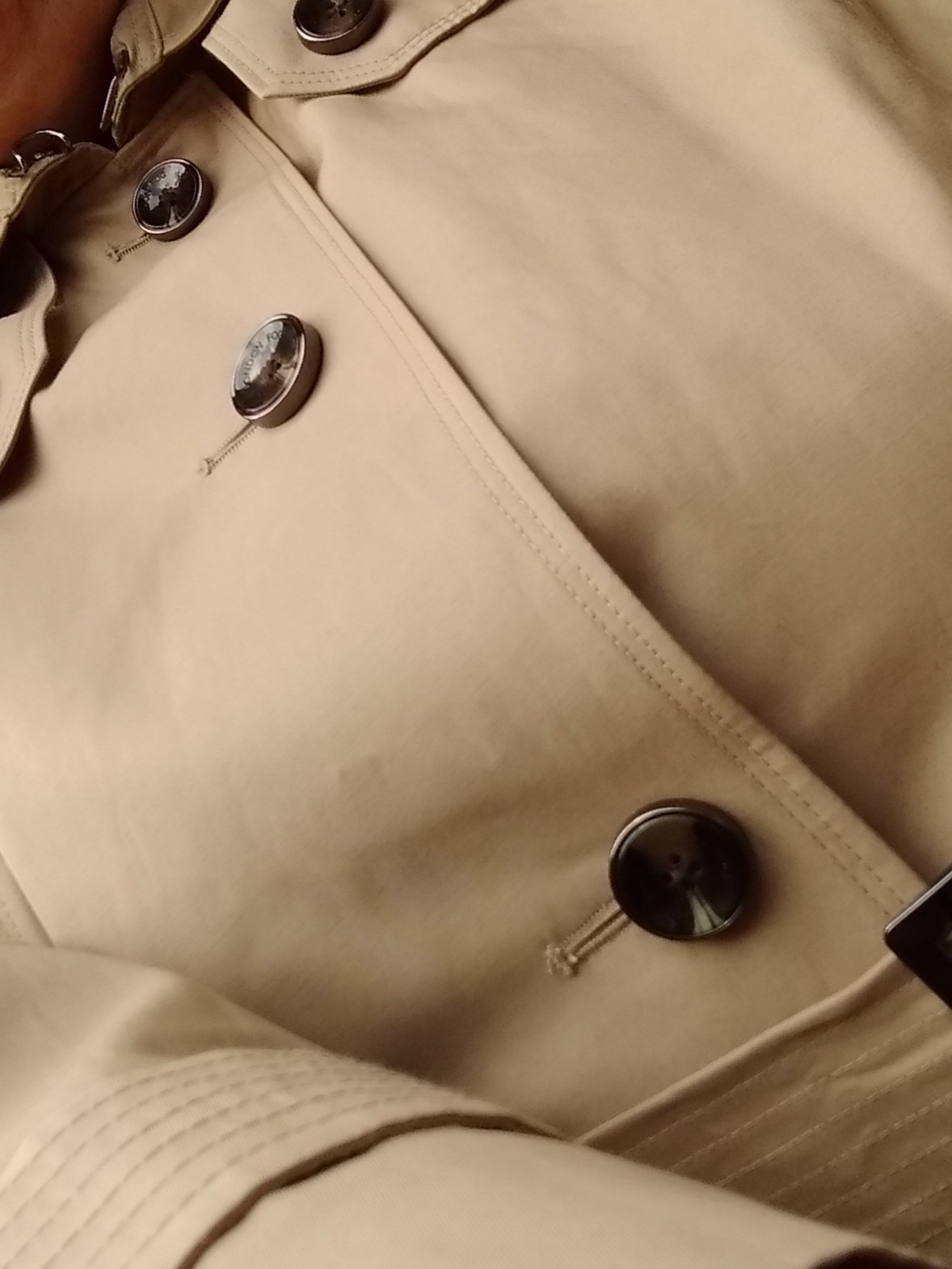 LONDON FOG womens Single Breasted Long Trench Coat With Epaulettes and Belt customer photo 1