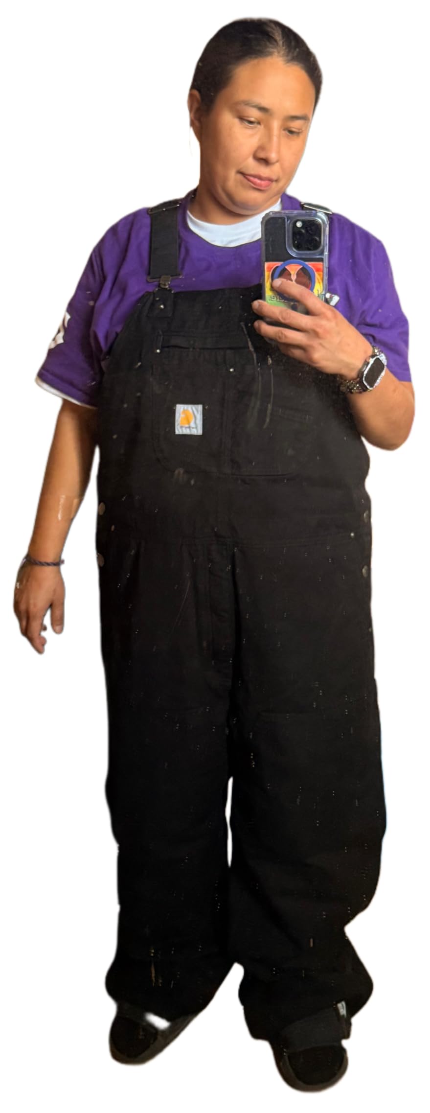 Carhartt Men's Washed Duck Insulated Bib Overall customer photo 1