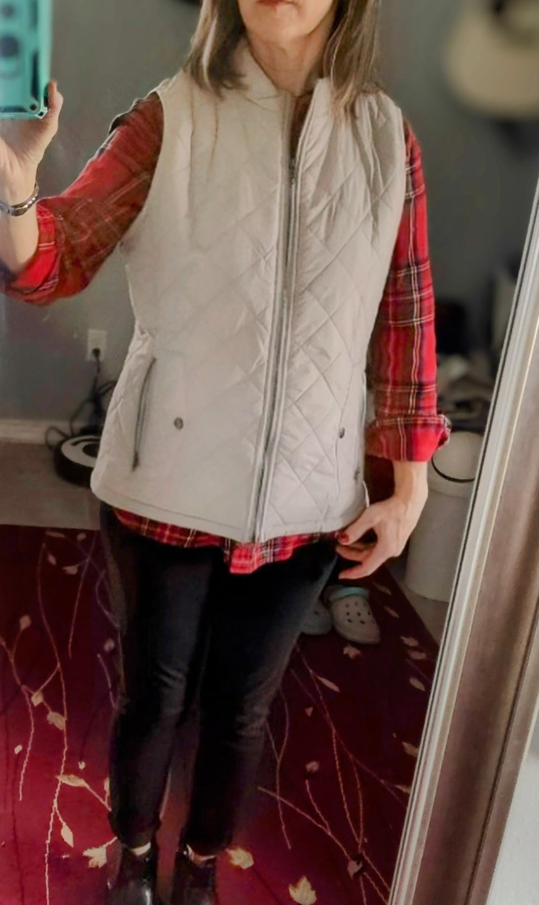 LONGKING Women's Quilted Vest Lightweight Packable Puffer Gilet customer photo 1