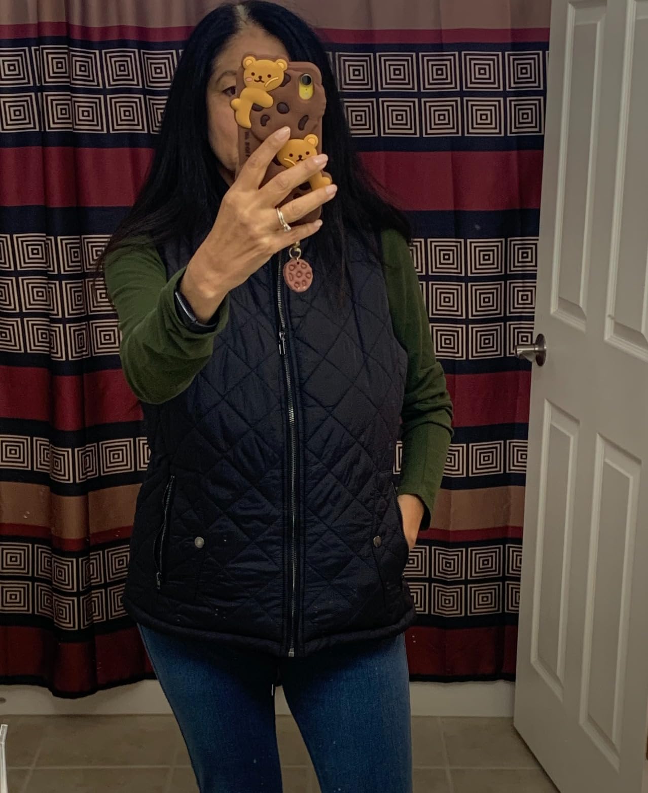 LONGKING Women's Quilted Vest Lightweight Packable Puffer Gilet customer photo 2