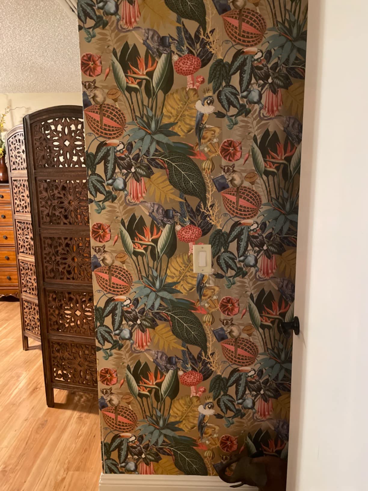 Wonderland Tropical Wallpaper Gold Holden 91191 customer photo 1