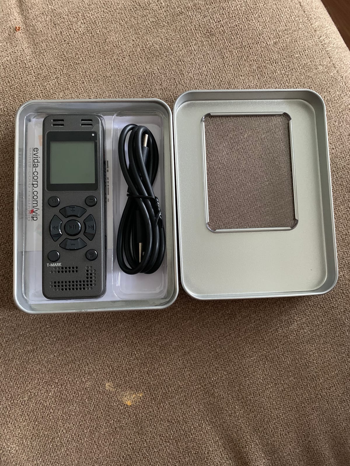 128GB Digital Voice Recorder for Lectures Meetings - EVIDA 9296 Hours Voice Activated Recording Device Audio Recorder with Playback,Password customer photo 1